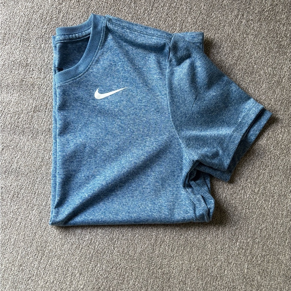 Nike Heathered Blue Dry-Fit Short Sleeve Tee Size S